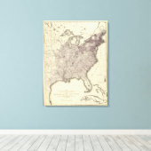US-Bevölkerung 1850 Leinwanddruck (Insitu (Holzboden))