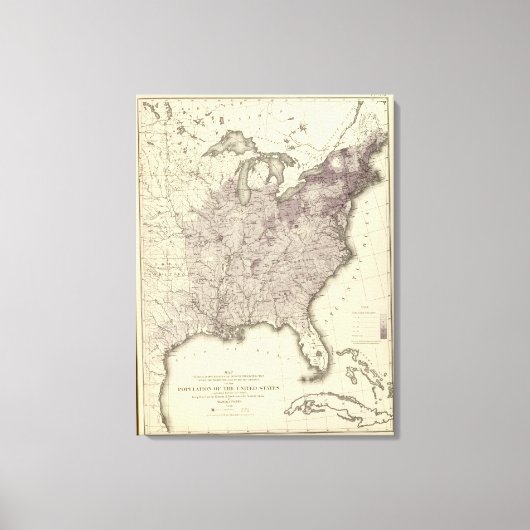 US-Bevölkerung 1850 Leinwanddruck (Vorderseite)