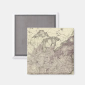 US-Bevölkerung 1850 Magnet (Vorderseite/Rückseite)