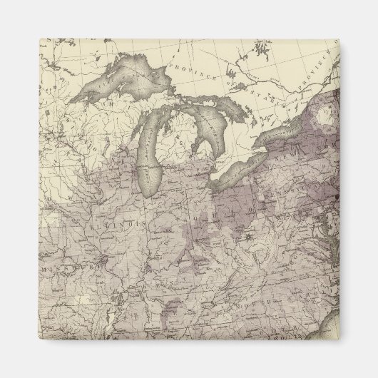 US-Bevölkerung 1850 Magnet (Vorne)