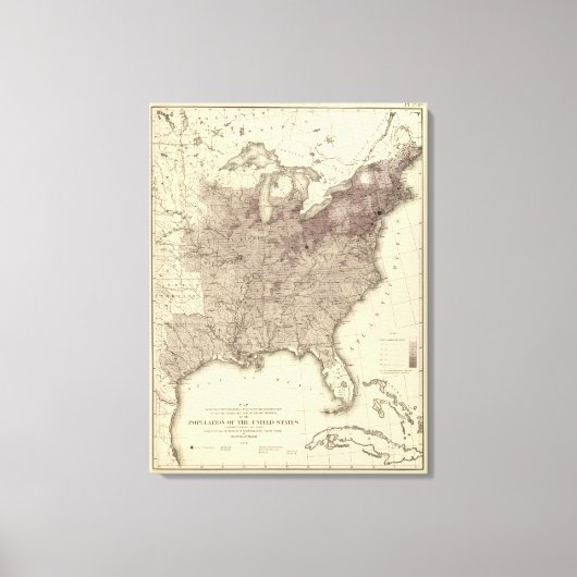 US-Bevölkerung 1860 Leinwanddruck (Vorderseite)
