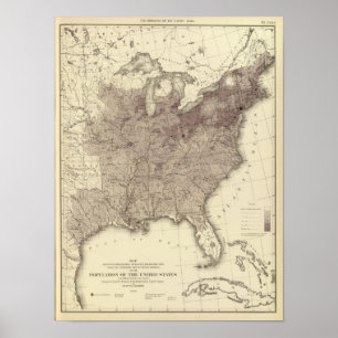 US-Bevölkerung 1860 Poster