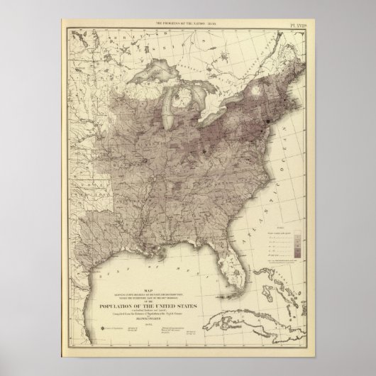 US-Bevölkerung 1860 Poster (Vorne)