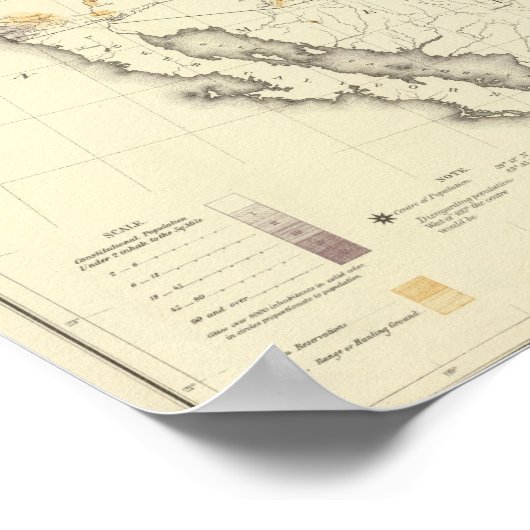 US-Bevölkerung 1870 Poster (Ecke)