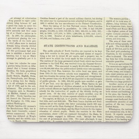 US-Bevölkerung nach Höhe, 1880-1890 Mousepad (Vorne)