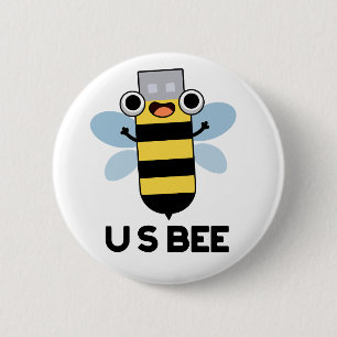 US-Biene-lustiger-USB-technischer-Wortwitz Button
