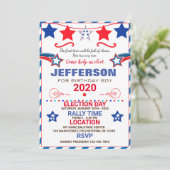 US BIRTHDAY BOY ELECTION BIRTHDAY INVITATION EINLADUNG (Stehend Vorderseite)