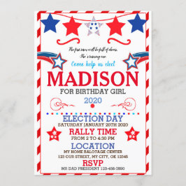 US BIRTHDAY GIRL ELECTION BIRTHDAY INVITATION EINLADUNG