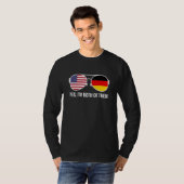 US-Bundesflagge Sonnenbrille Deutsche Amerikaner T-Shirt (Vorne ganz)
