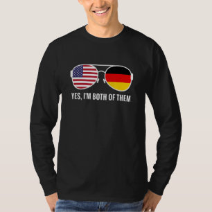 US-Bundesflagge Sonnenbrille Deutsche Amerikaner T-Shirt