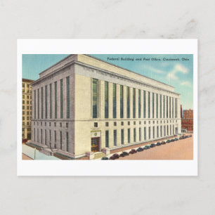 US-Bundesgebäude in Cincinnati, Ohio, Vintage Postkarte