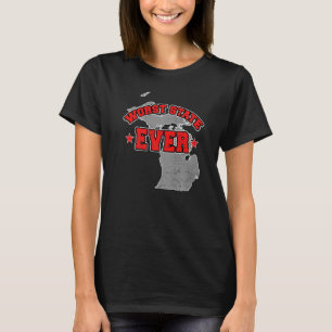 US-Bürger stolz Amerika Land Map schlimmster Staat T-Shirt