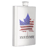 US Canada Flask Custom USA Canada Flag Drink Flasc Flachmann (Rechts)