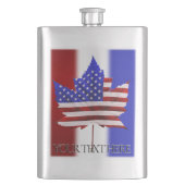 US Canada Flask Custom USA Canada Flag Drink Flask Flachmann (Vorderseite)