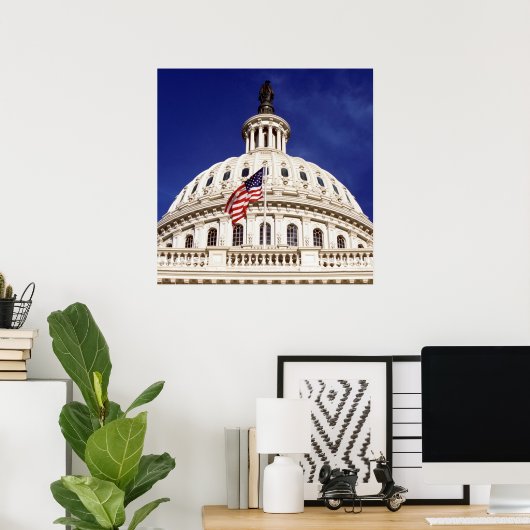 US capitol building, Washington DC Poster (Heimbüro)