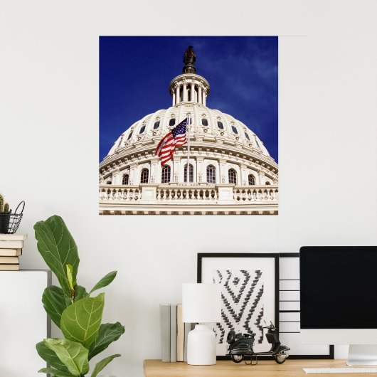 US capitol building, Washington DC Poster (Heimbüro)