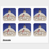 US capitol building, Washington DC Quadratischer Aufkleber (Blatt)