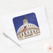 US capitol building, Washington DC Quadratischer Aufkleber (Umschlag)