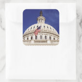 US capitol building, Washington DC Quadratischer Aufkleber (Tasche)