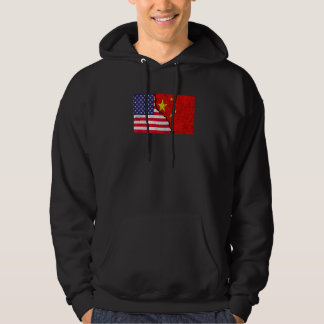 US-China Vintage Flagge für chinesische Amerikaner Hoodie
