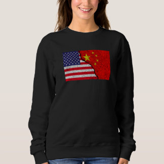 US-China Vintage Flagge für chinesische Amerikaner Sweatshirt