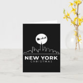 Us Cities New York Christmas Skyline Nyc Holiday S Karte (Gelbe Blume)