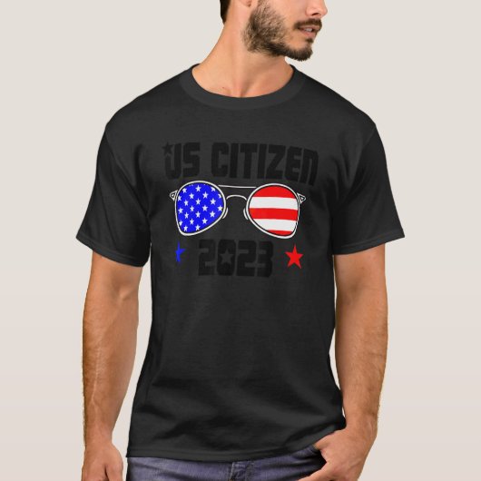 US CITIZEN 2023 USA Flag Proud American Citizenshi T-Shirt (Vorderseite)