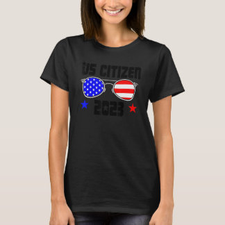 US CITIZEN 2023 USA Flag Proud American Citizenshi T-Shirt