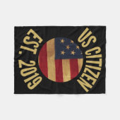 Us Citizenship 2019 Gif American Flag Usa Fleecedecke (Vorderseite (Horizontal))