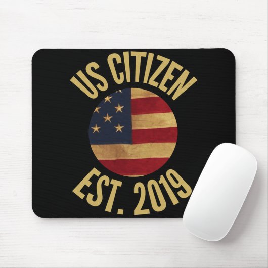 Us Citizenship 2019 Gif American Flag Usa Mousepad (Mit Mouse)