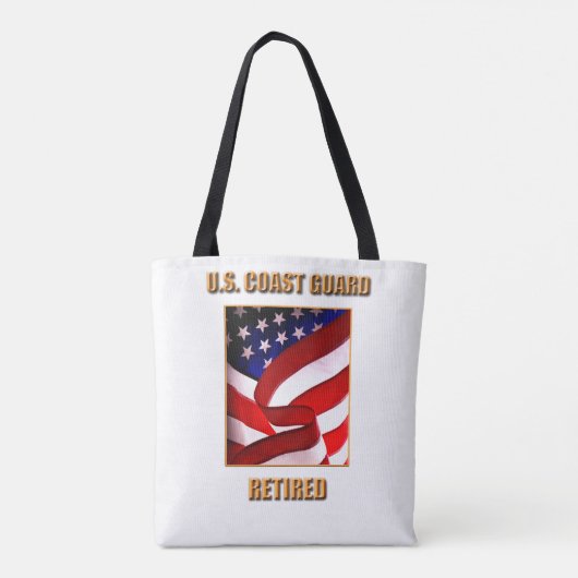 US Coast Guard All-over-Print Tote Bag, Mittel Tasche (Rückseite)