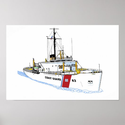 US Coast Guard Cutter Mackinaw (WAGB-83) Mitte der Poster (Vorne)