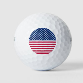 US Colors Red White Blue Stars Streifen 4. Juli Golfball
