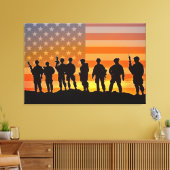 US COMBAT SQUAD 32x48 Leinwanddruck (Insitu (Wohnzimmer))