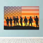 US COMBAT SQUAD 32x48 Leinwanddruck (Insitu (Holzboden))