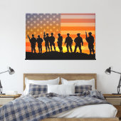 US COMBAT SQUAD 32x48 Leinwanddruck (Insitu (Schlafzimmer))