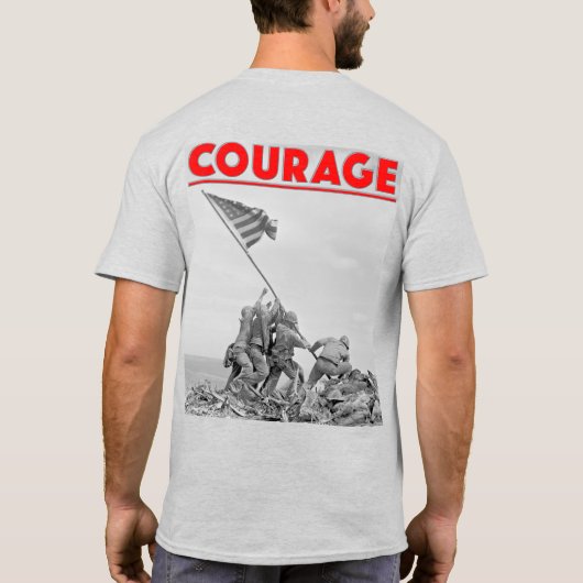 US COMBAT SQUAD COURAGE - Schlacht von Iwo Jima T-Shirt (Rückseite)