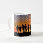 US COMBAT SQUAD FLAG KAFFEETASSE (Vorderseite Links)