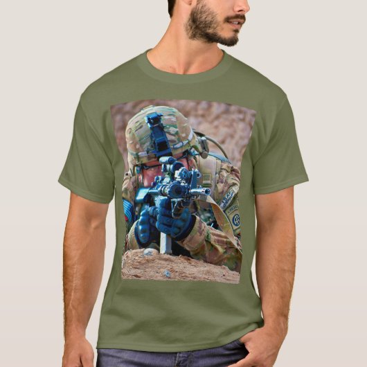 US COMBAT SQUAD - US-Im Flugzeug Fallschirmjäger T-Shirt (Vorderseite)
