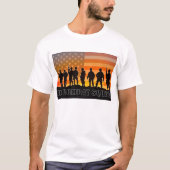 US COMBAT SQUAD - US-Im Flugzeug Fallschirmjäger T-Shirt (Vorderseite)