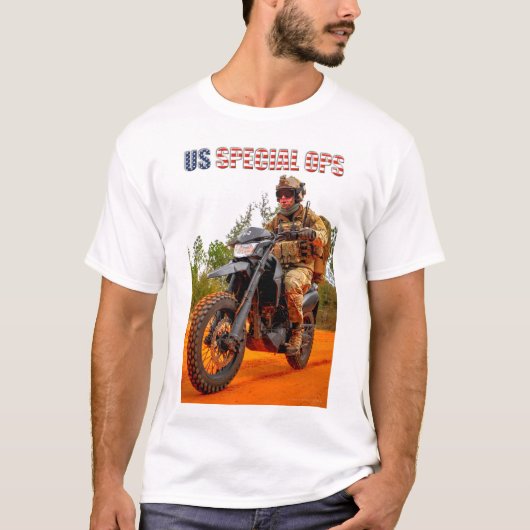 US COMBAT SQUAD - US Special Ops Motorrad T-Shirt (Vorderseite)
