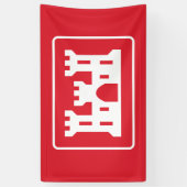 US Corps of Engineers DOD Militär Banner (Vertikal)