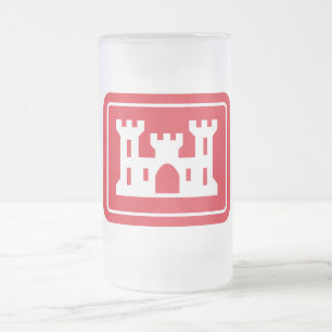 US Corps of Engineers DOD Militär Mattglas Bierglas