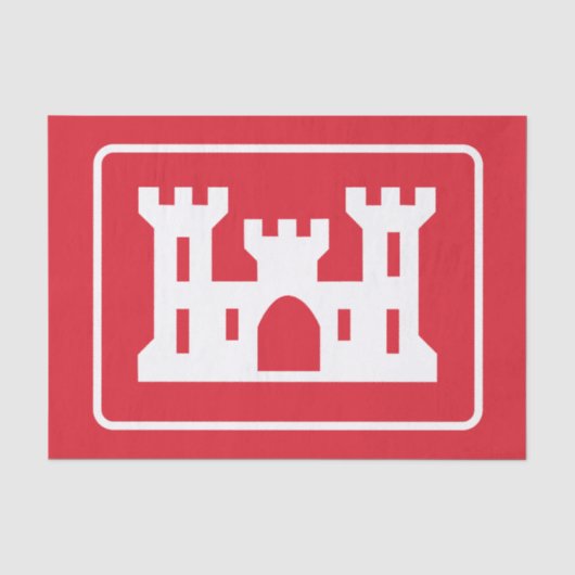 US Corps of Engineers DOD Militär Seidenpapier (Vorderseite)