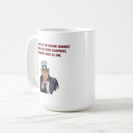US: Countries Whose Regimes We Changed Owe Us One Kaffeetasse (Vorderseite Links)