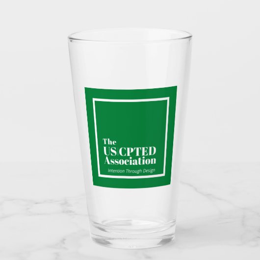 US CPTED Association Glass Tumbler (Vorderseite)
