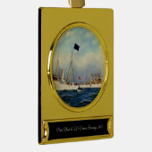 US Cruiser Brooklyn 1897 Banner-Ornament Gold (Rechts)