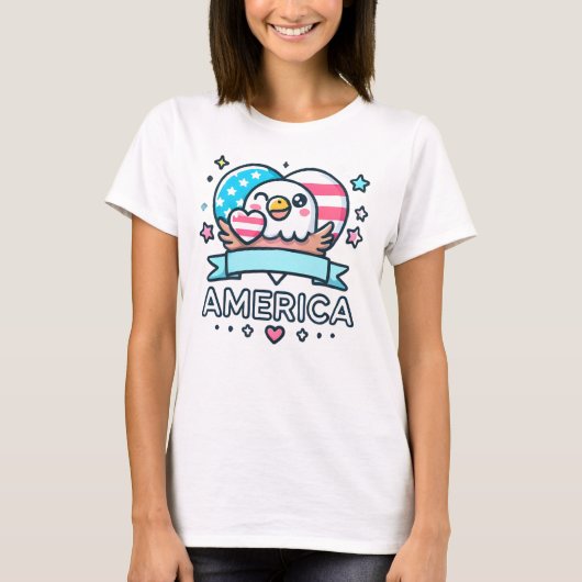 US CUTE EAGLE T-Shirt (Vorderseite)