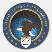 US Cyber-Aufkleber Runder Aufkleber (Vorderseite)