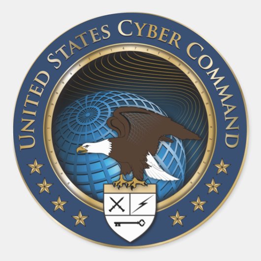 US Cyber-Aufkleber Runder Aufkleber (Vorderseite)